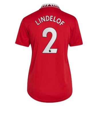 Manchester United Victor Lindelof #2 Hjemmedrakt Kvinner 2022-23 Kortermet